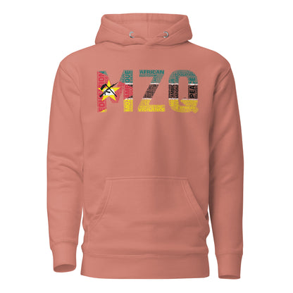 MOZAMBIQUE NATIONAL FLAG INSPIRED WORD CLUSTER Unisex Hoodie