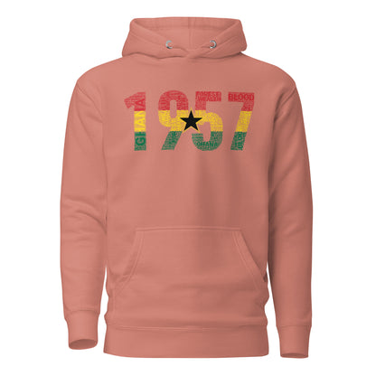 Ghana 1957 Independence National Flag Inspired Word Cluster Unisex Hoodie
