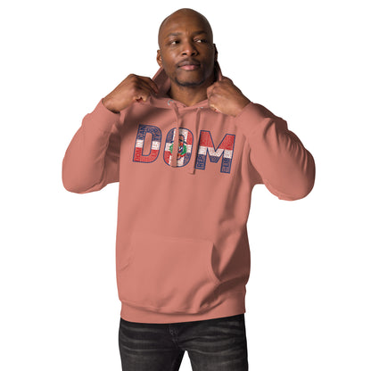 DOMINICAN REPUBLIC National Flag Inspired Word Cluster Unisex Hoodie