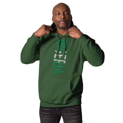 NIGERIA NATIONAL FLAG INSPIRED Word Cluster Unisex Hoodie (Vertical)