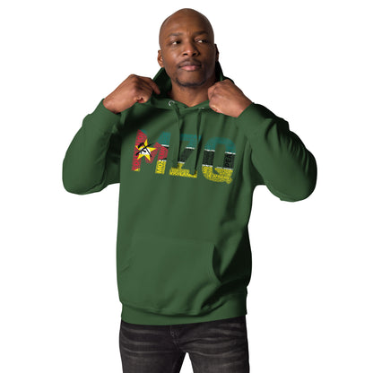 MOZAMBIQUE NATIONAL FLAG INSPIRED WORD CLUSTER Unisex Hoodie