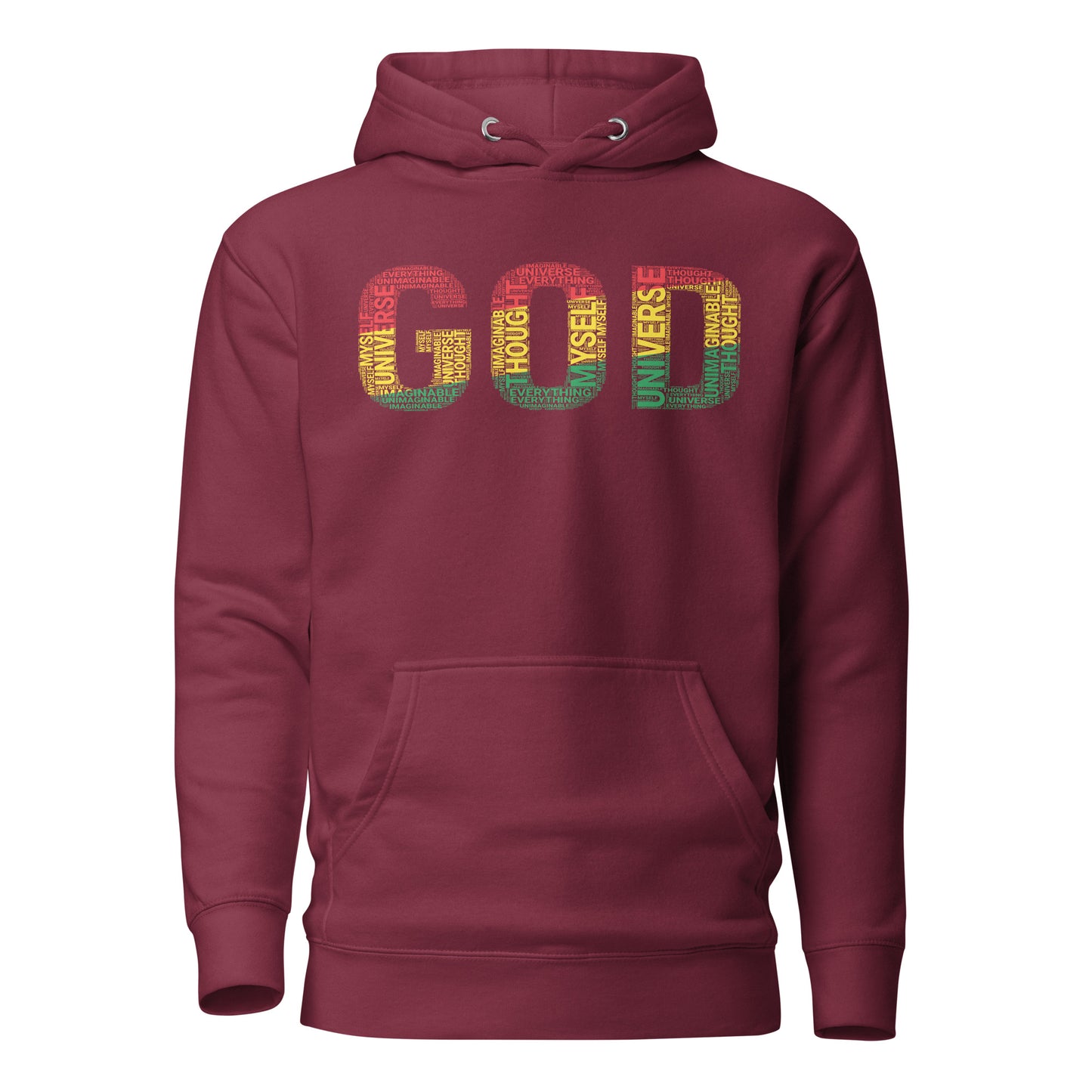 "GOD"  Pan-African Colored Word Cluster Unisex Hoodie