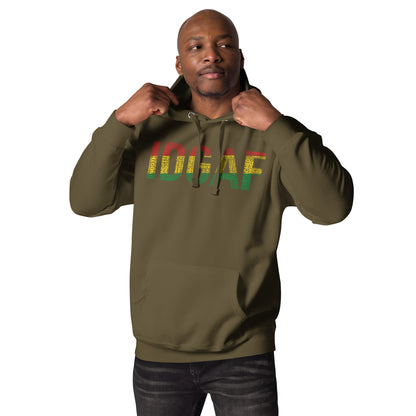 IDGAF Pan African Inspired Word Cluster Unisex Hoodie