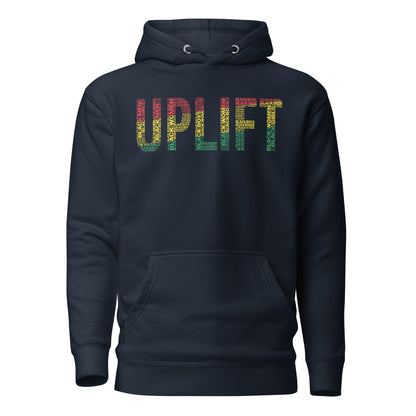 "UPLIFT" Pan-African Colored Word Cluster Unisex Hoodie