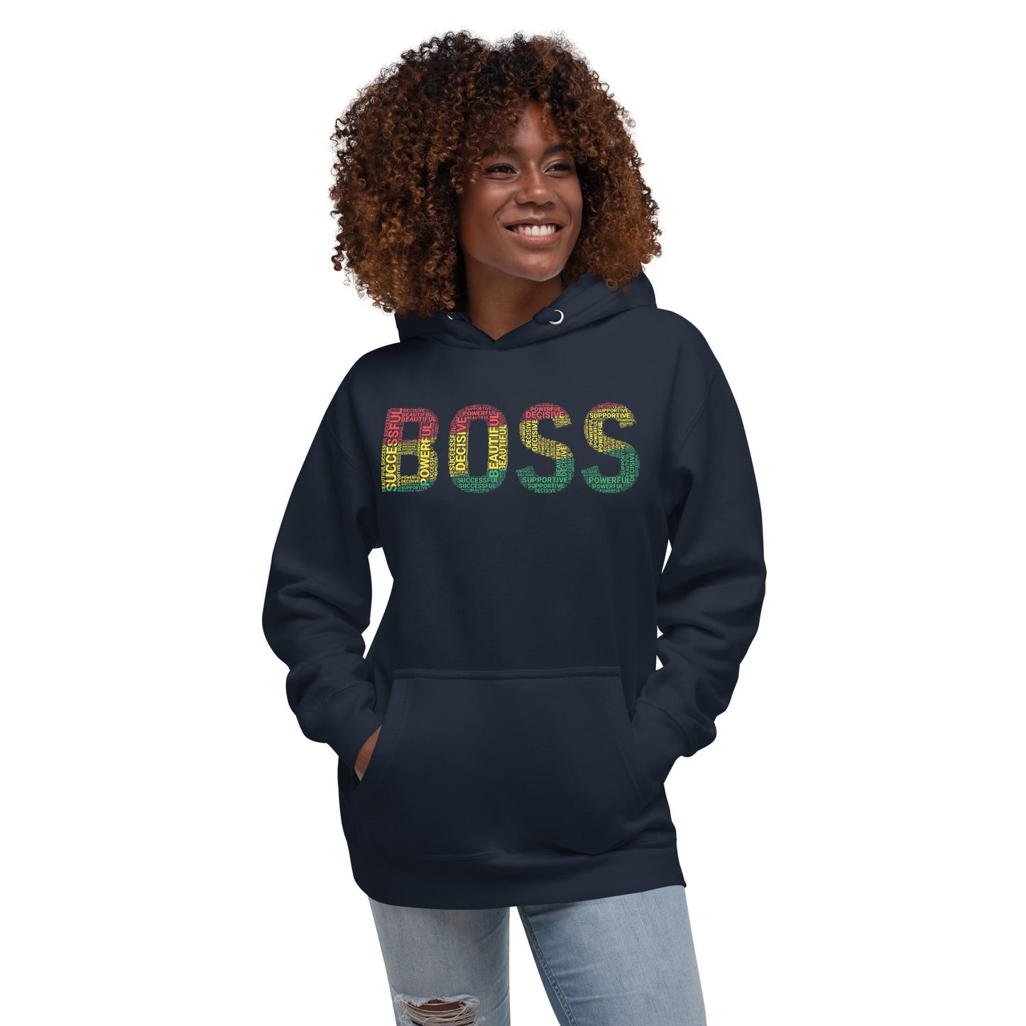 BOSS  Pan-African Inspired Word Cluster Unisex Hoodie