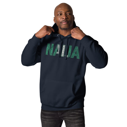 NIGERIA NAIJA Inspired Word Cluster Unisex Hoodie