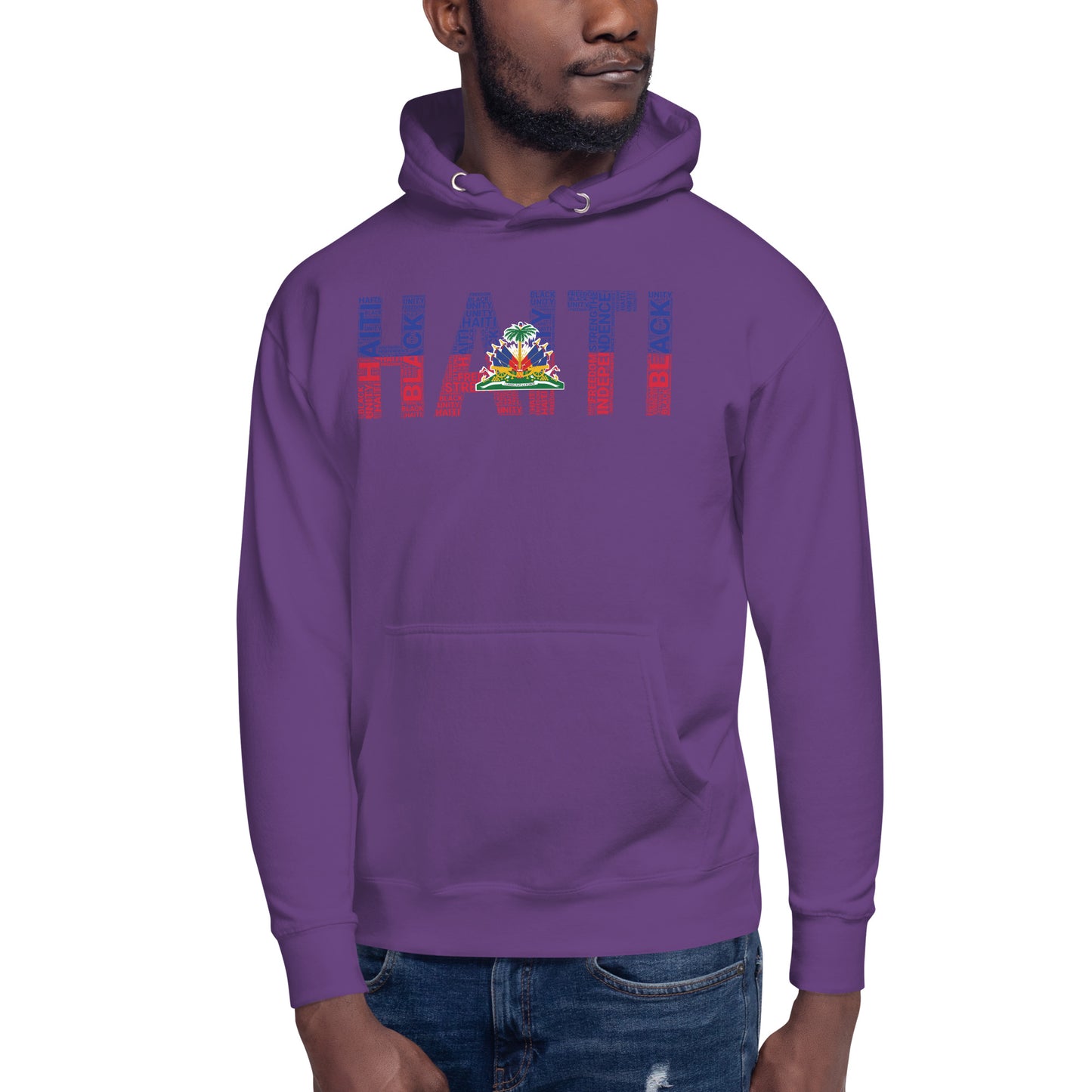 HAITI NATIONAL FLAG INSPIRED WORD CLUSTER Unisex Hoodie