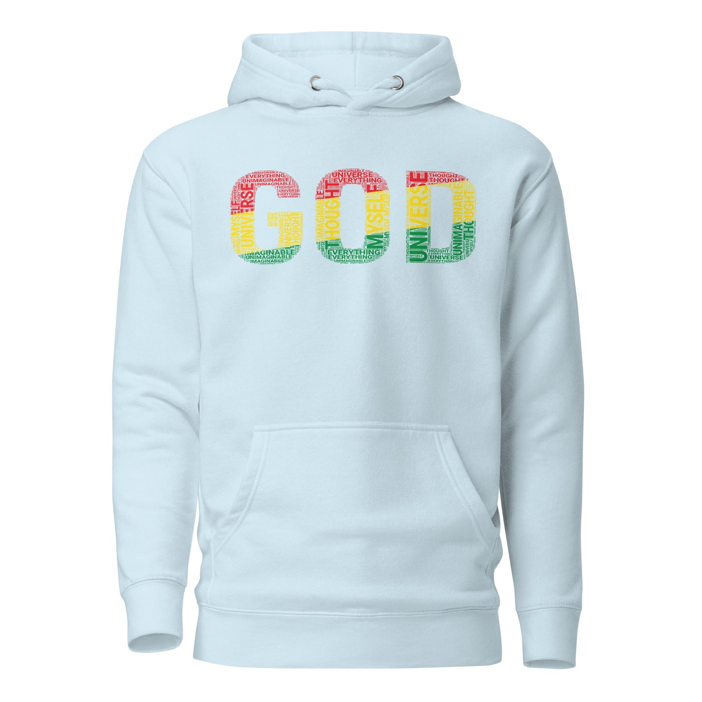 "GOD"  Pan-African Colored Word Cluster Unisex Hoodie