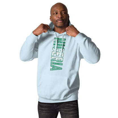 NIGERIA NATIONAL FLAG INSPIRED Word Cluster Unisex Hoodie (Vertical)