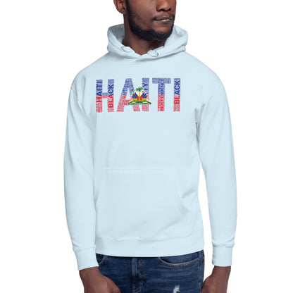 HAITI NATIONAL FLAG INSPIRED WORD CLUSTER Unisex Hoodie