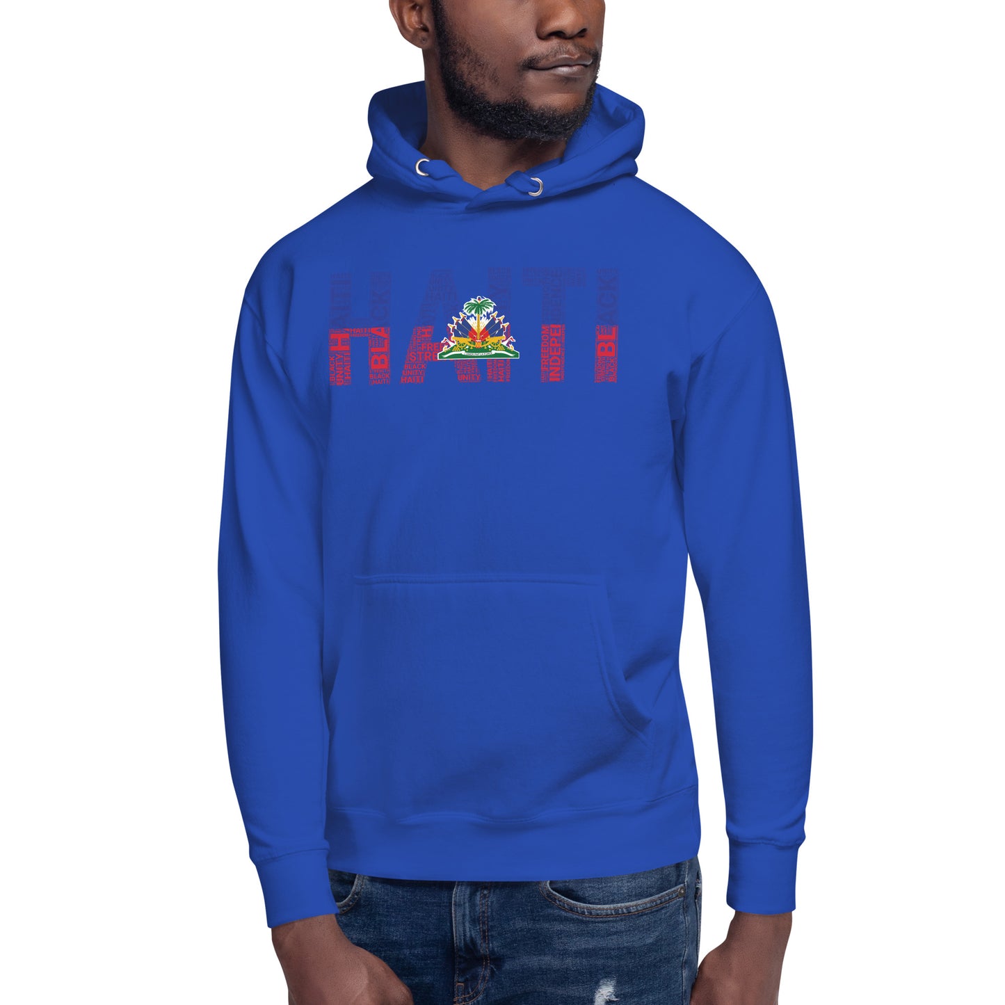 HAITI NATIONAL FLAG INSPIRED WORD CLUSTER Unisex Hoodie