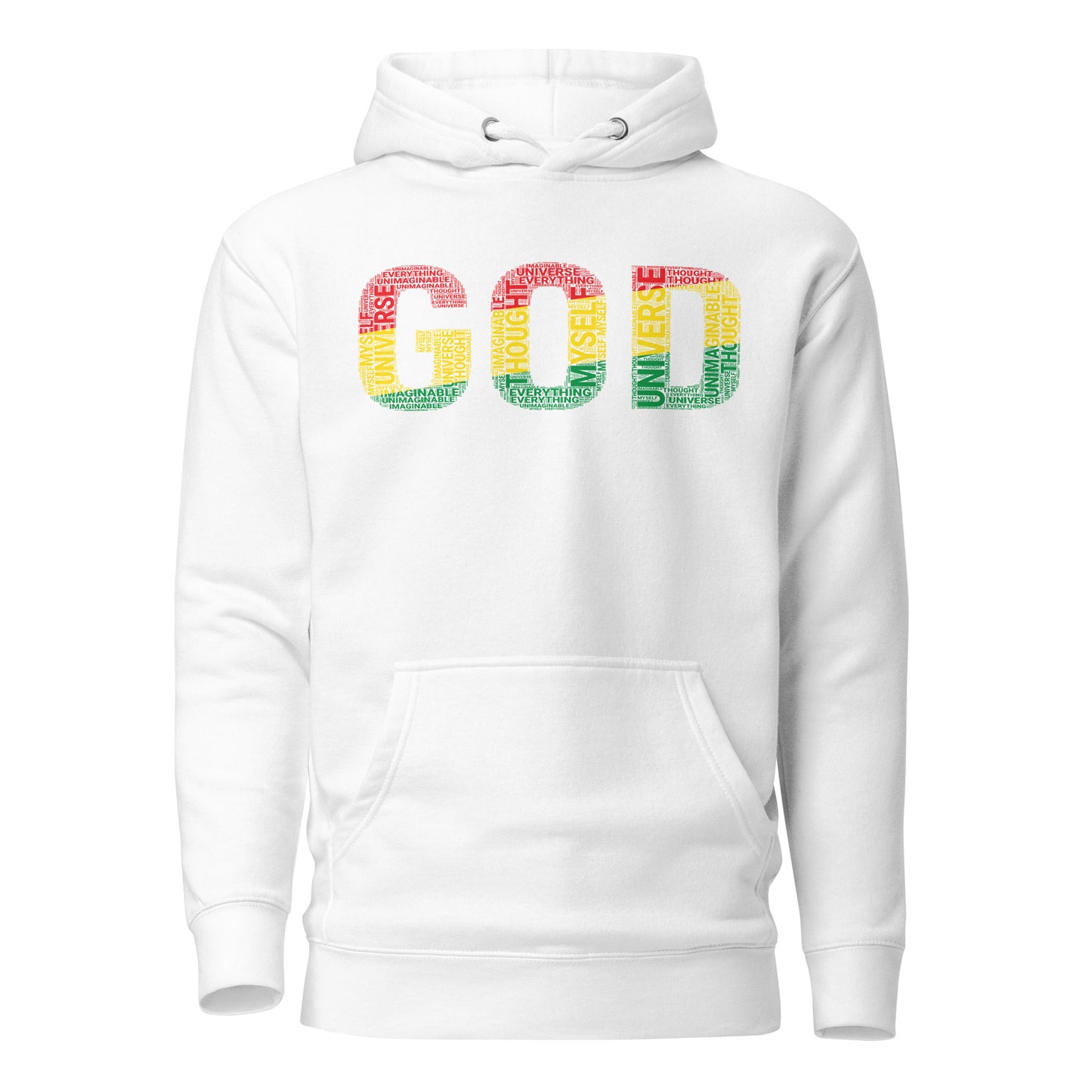 "GOD"  Pan-African Colored Word Cluster Unisex Hoodie