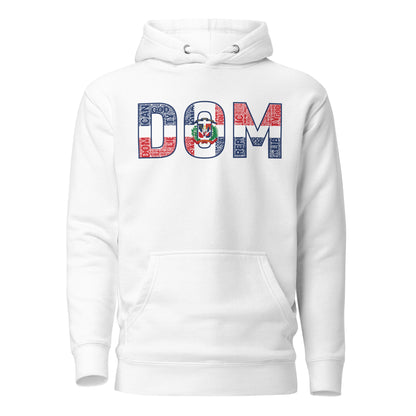 DOMINICAN REPUBLIC National Flag Inspired Word Cluster Unisex Hoodie