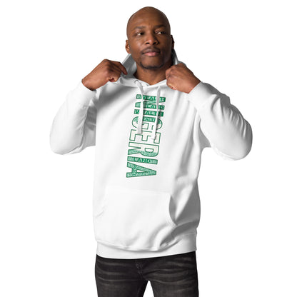 NIGERIA NATIONAL FLAG INSPIRED Word Cluster Unisex Hoodie (Vertical)