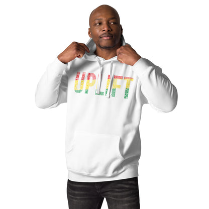 "UPLIFT" Pan-African Colored Word Cluster Unisex Hoodie