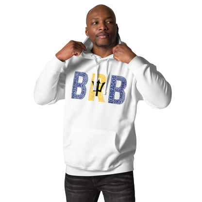 BARBADOS National Flag Inspired Word Cluster Unisex Hoodie