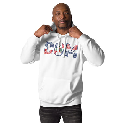 DOMINICAN REPUBLIC National Flag Inspired Word Cluster Unisex Hoodie