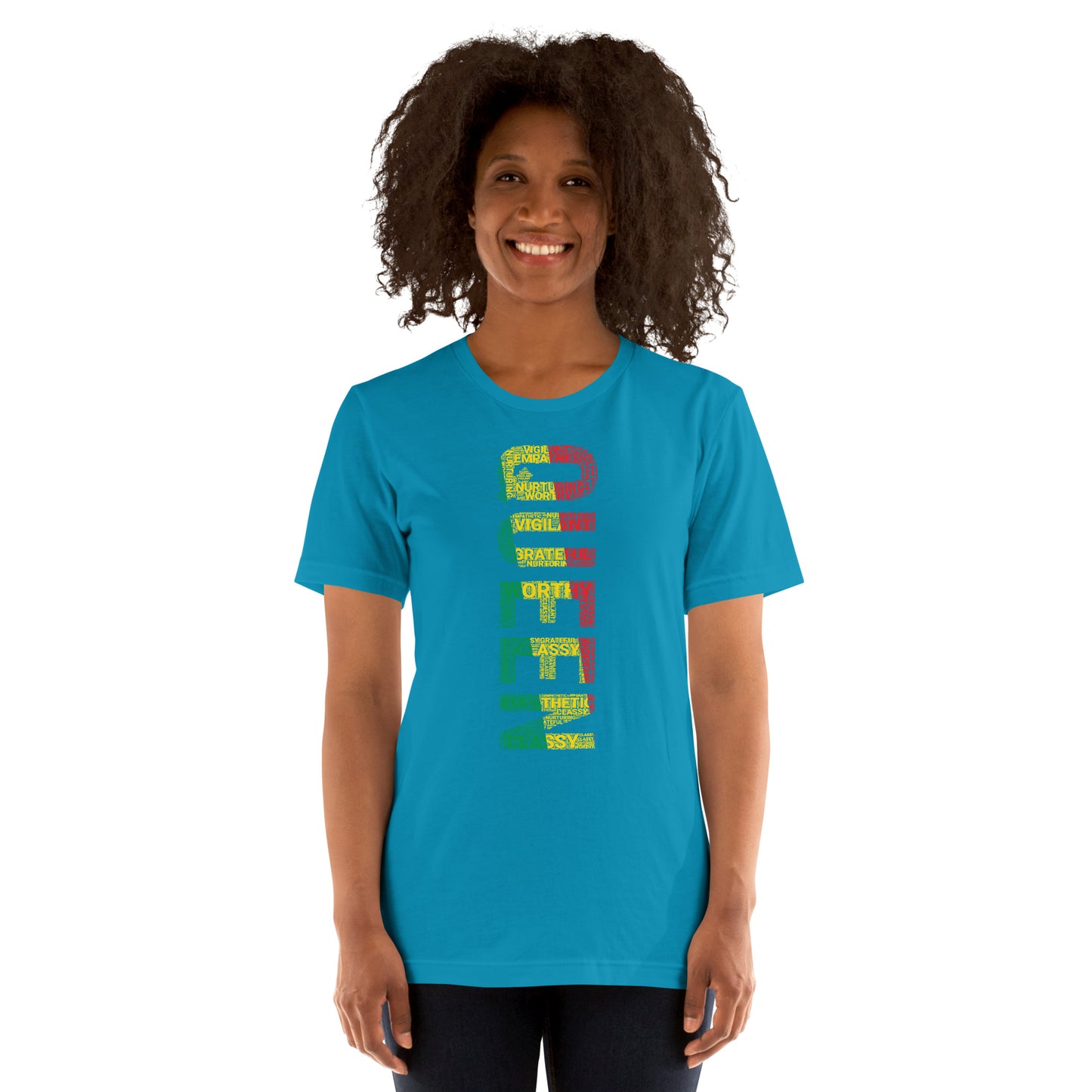 QUEEN (Vertical) Pan African Inspired Short-Sleeve Unisex T-Shirt