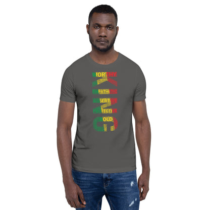 KING (VERTICAL) Pan African Inspired Short-Sleeve Unisex T-Shirt