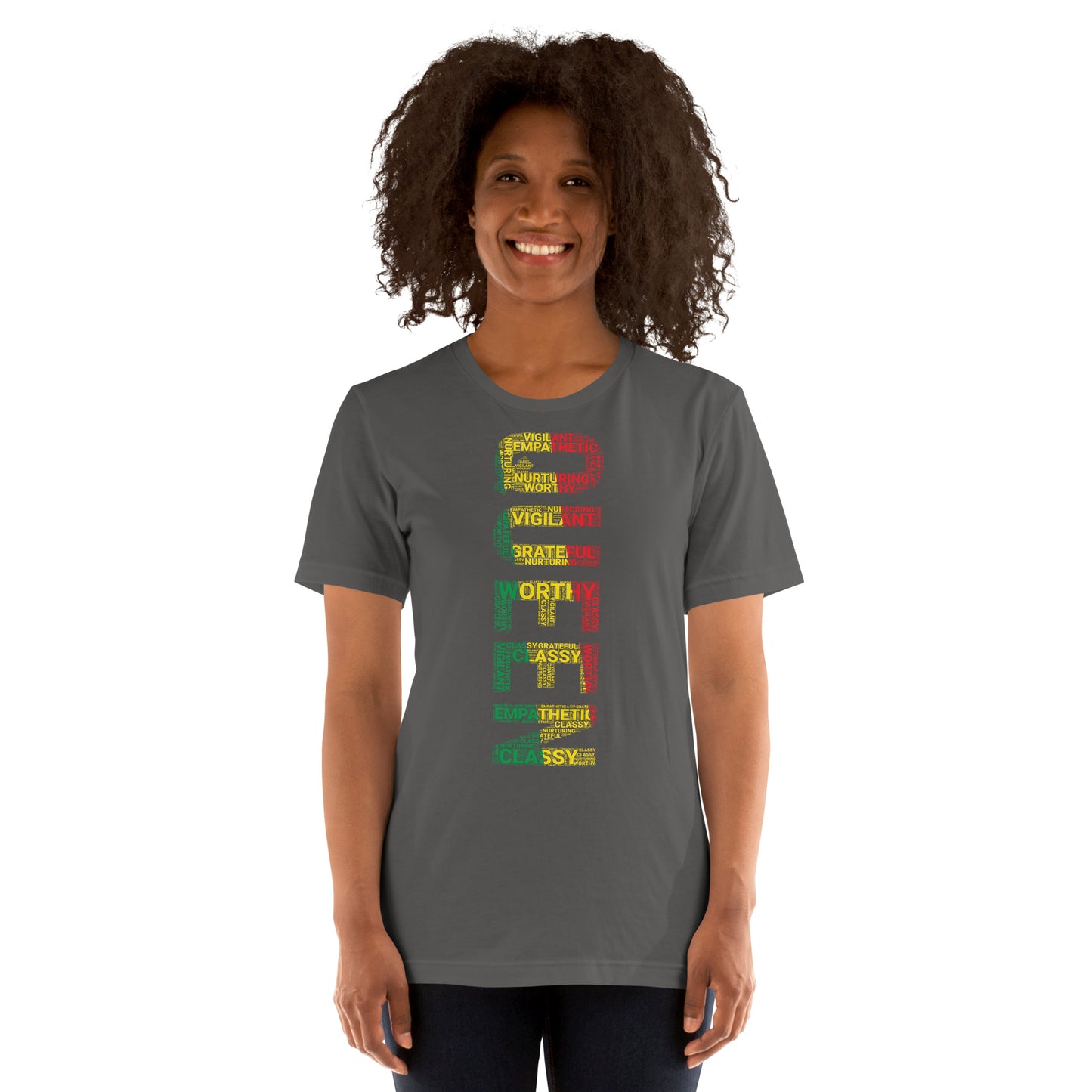 QUEEN (Vertical) Pan African Inspired Short-Sleeve Unisex T-Shirt