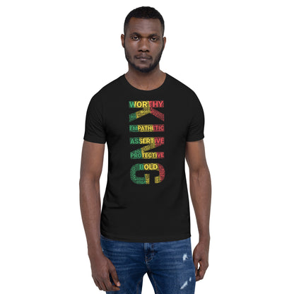 KING (VERTICAL) Pan African Inspired Short-Sleeve Unisex T-Shirt