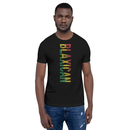 BLAXICAN BI-RACIAL Word Cluster with PAN-AFRICAN COLORS Short-Sleeve Unisex T-Shirt