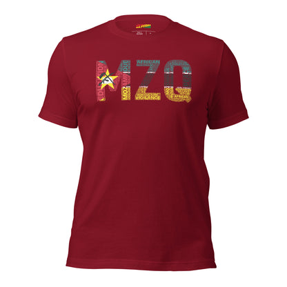Mozambique National Flag Inspired Word Cluster T-Shirt