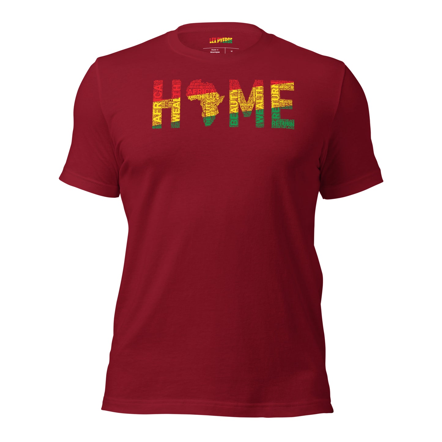 HOME Africa Silhouette Word Cluster Short-Sleeve Unisex T-Shirt