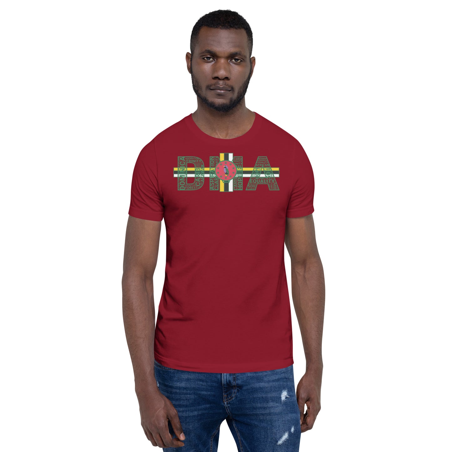 DOMINICA DMA Word Cluster Unisex t-shirt