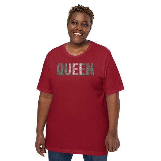 QUEEN Nigerian Inspired Word Cluster Unisex T-Shirt