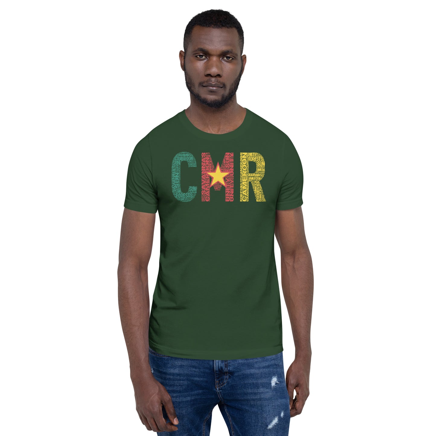 Cameroon CMR Inspired Word Cluster Unisex t-shirt