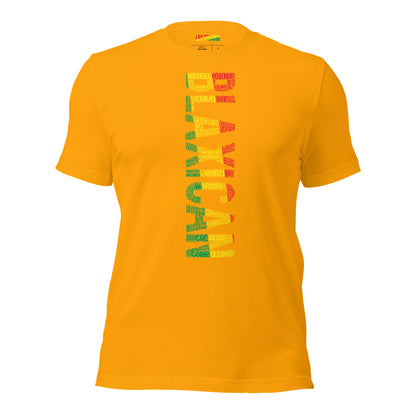 BLAXICAN BI-RACIAL Word Cluster with PAN-AFRICAN COLORS Short-Sleeve Unisex T-Shirt