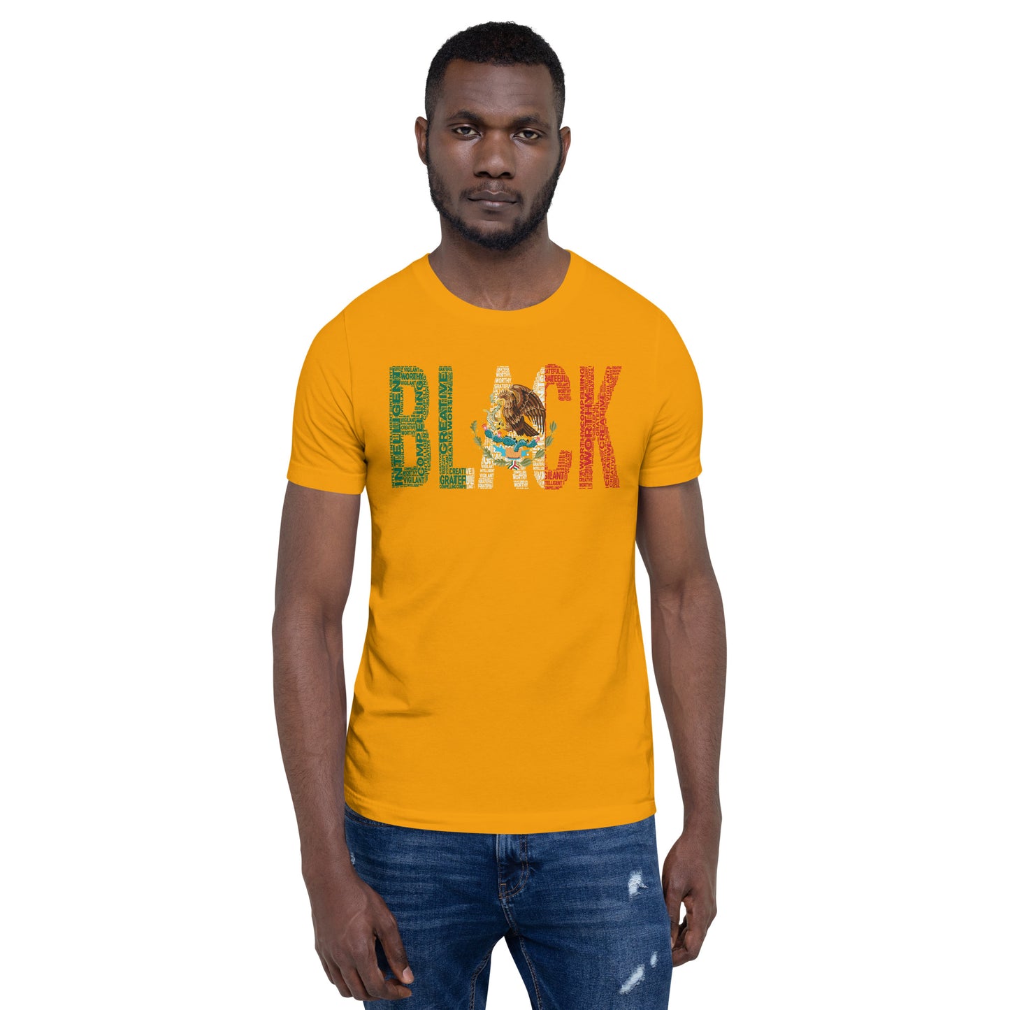 BI-RACIAL AFRICAN-AMERICAN/MEXICAN Word Cluster Short-Sleeve Unisex T-Shirt