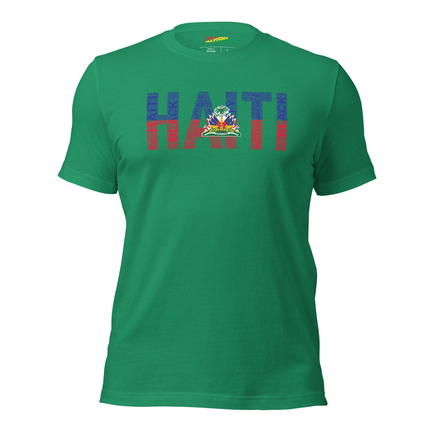 HAITI National Flag Inspired Word Cluster Short-Sleeve Unisex T-Shirt