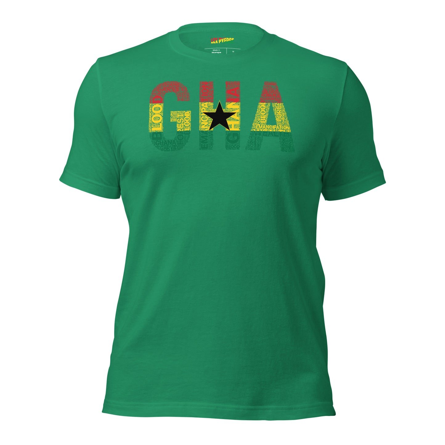 GHANA Abbreviated National Flag Inspired Word Cluster Short-Sleeve Unisex T-Shirt