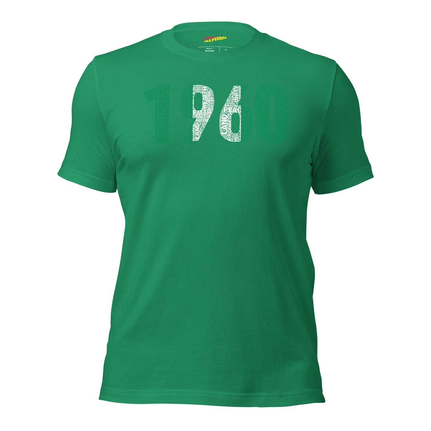 1960 Nigeria Independence Year Word Cluster Tee Short-Sleeve Unisex T-Shirt
