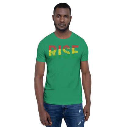 RISE: Word Cluster | Short-Sleeve Unisex Pan African Shirt | Lex Pyerse