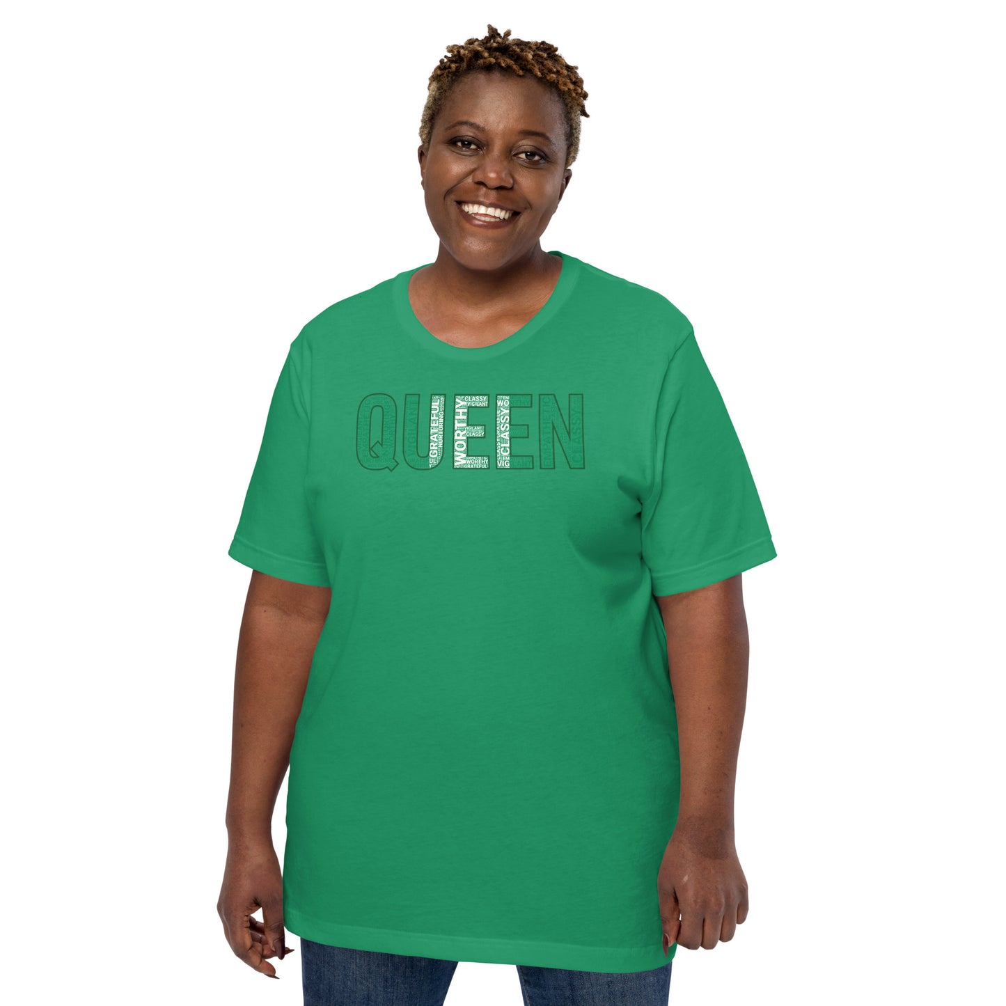 QUEEN Nigerian Inspired Word Cluster Unisex t-shirt