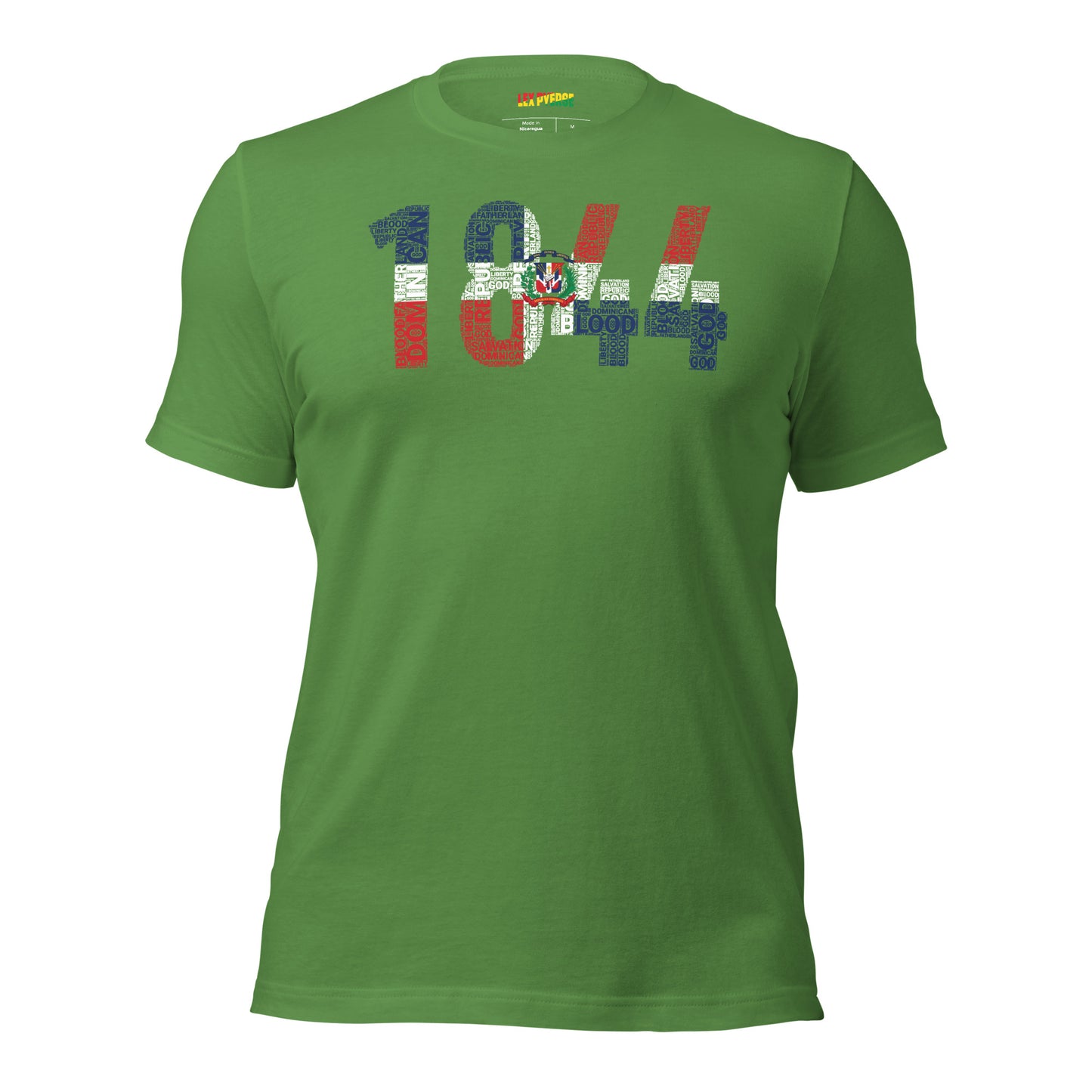 DOMINICAN REPUBLIC National Flag Inspired Word Cluster Short-Sleeve Unisex T-Shirt