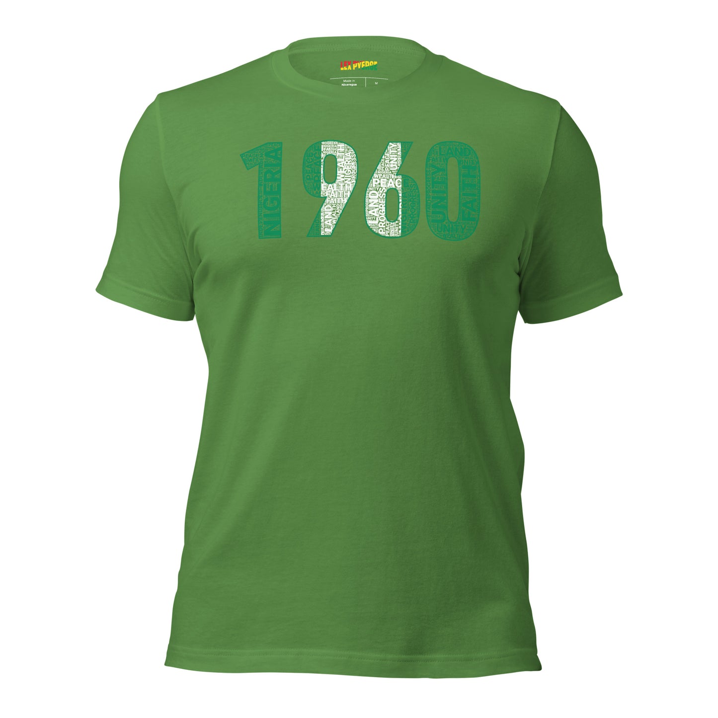 1960 Nigeria Independence Year Word Cluster Tee Short-Sleeve Unisex T-Shirt
