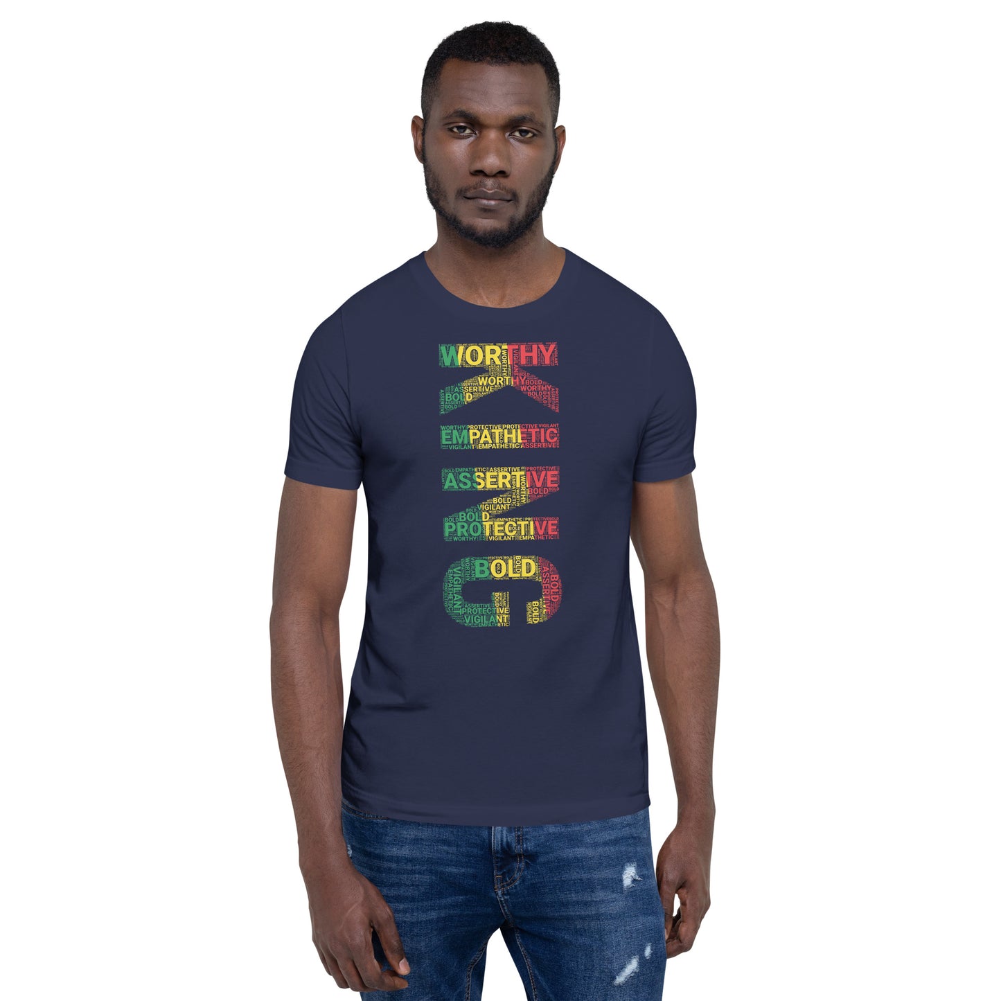 KING (VERTICAL) Pan African Inspired Short-Sleeve Unisex T-Shirt