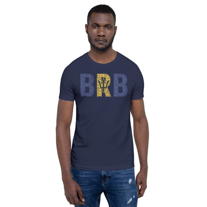 BARBADOS National Flag Inspired Word Cluster Short-Sleeve Unisex T-Shirt