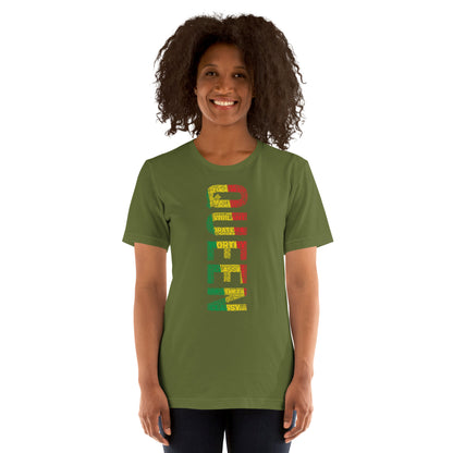 QUEEN (Vertical) Pan African Inspired Short-Sleeve Unisex T-Shirt