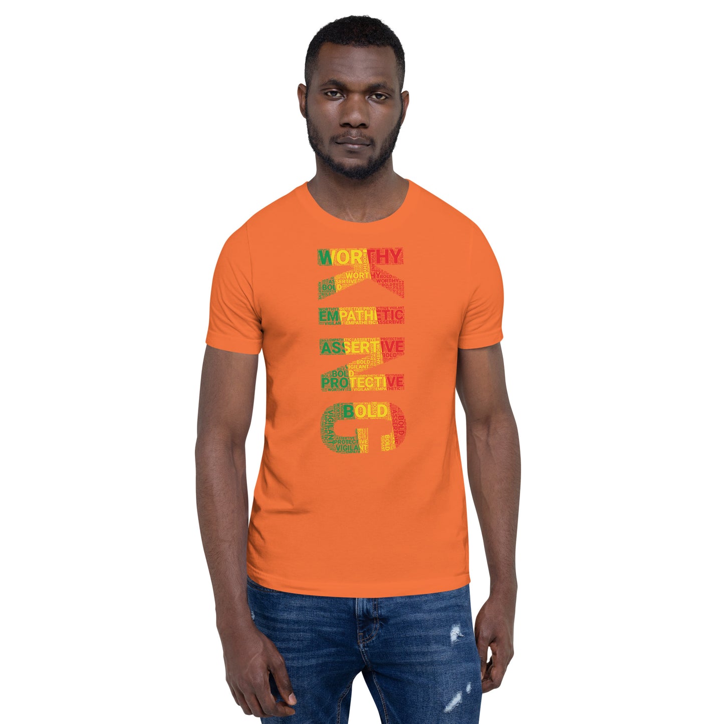 KING (VERTICAL) Pan African Inspired Short-Sleeve Unisex T-Shirt