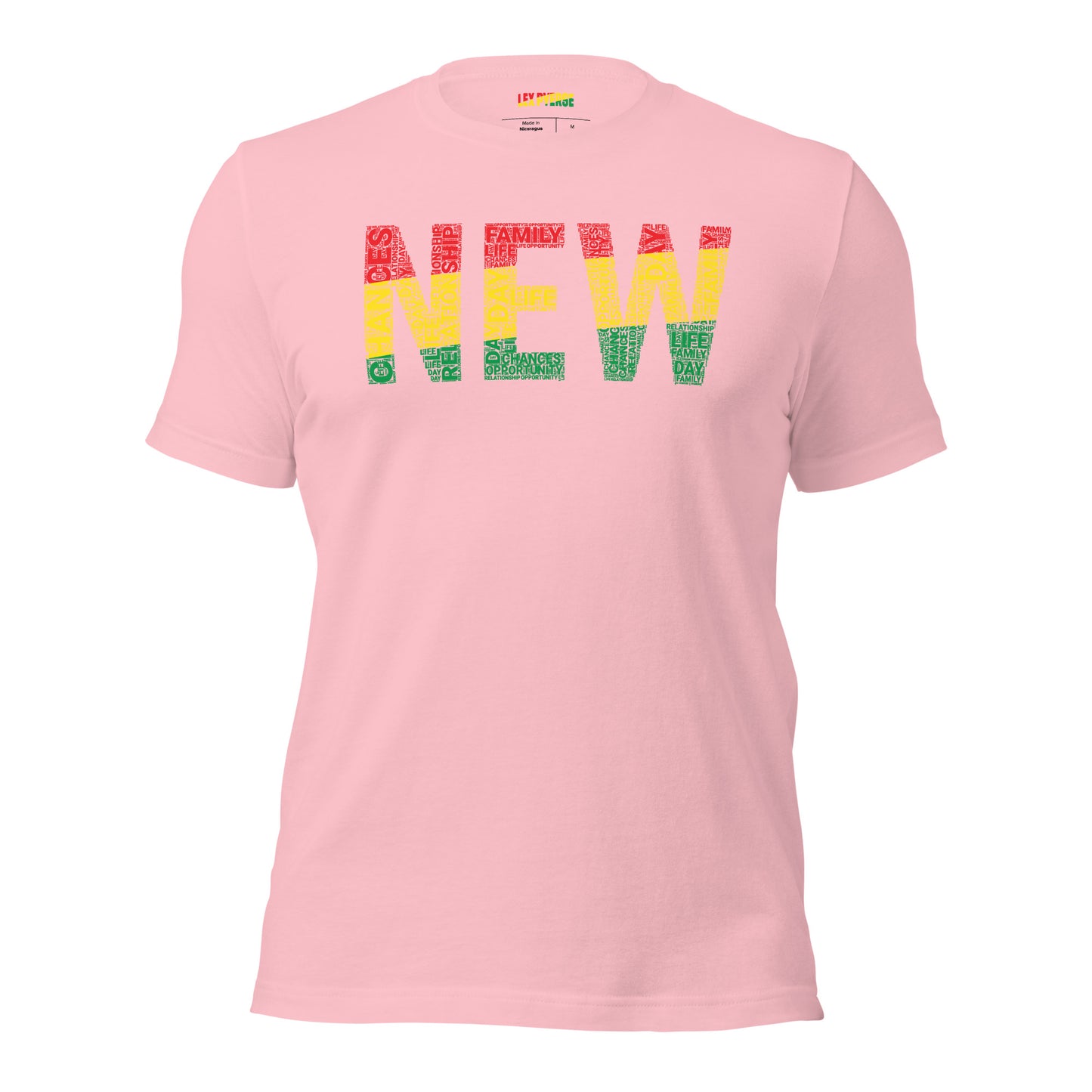 "NEW"  Pan-African Colored Word Cluster Short-Sleeve Unisex T-Shirt