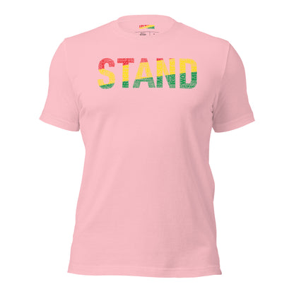 "STAND"  Pan-African Colored Word Cluster Short-Sleeve Unisex T-Shirt