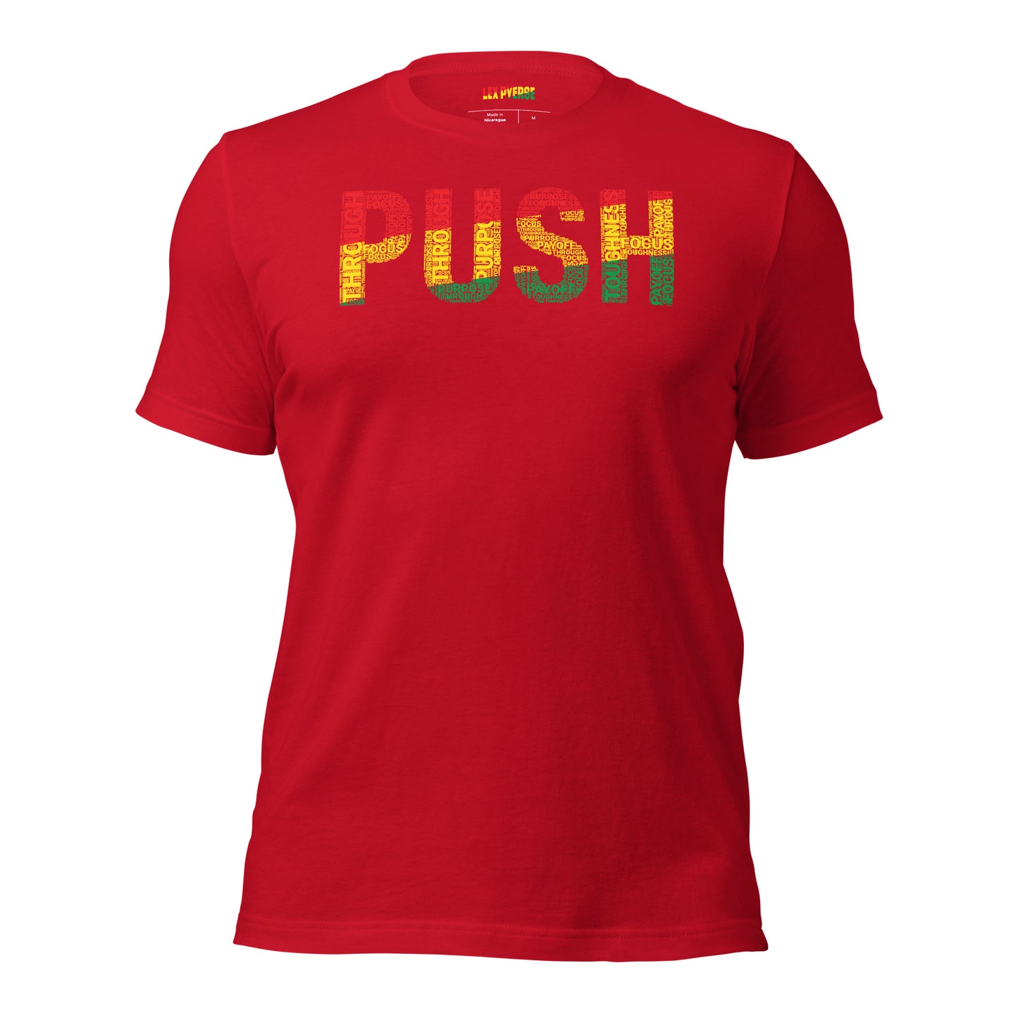 PUSH  Pan-African Colored Word Cluster Short-Sleeve Unisex T-Shirt