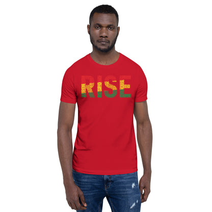 RISE: Word Cluster | Short-Sleeve Unisex Pan African Shirt | Lex Pyerse