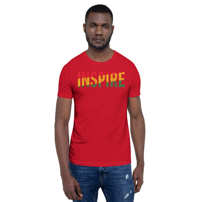 "INSPIRE" Pan-African Color Word Cluster Short-Sleeve Unisex T-Shirt