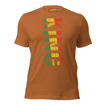 KING (VERTICAL) Pan African Inspired Short-Sleeve Unisex T-Shirt